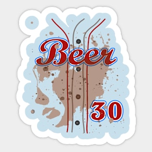 BEER 30 Beer Drinker Halloween Costume Tailgate Party Shirt Sticker